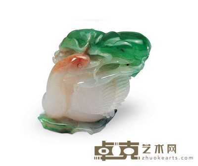 翡翠宝鸭穿莲佩 